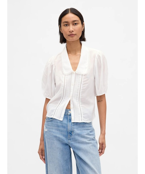 セール】パフスリーブ 襟付きトップス（シャツ/ブラウス）｜GAP