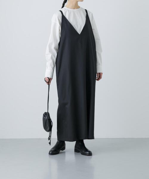 かぐれ（カグレ）の「『2WAY仕様』ウールトロVネックワンピース