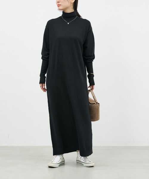 MICA&DEAL（マイカ＆ディール）の「ハイネックニットワンピース