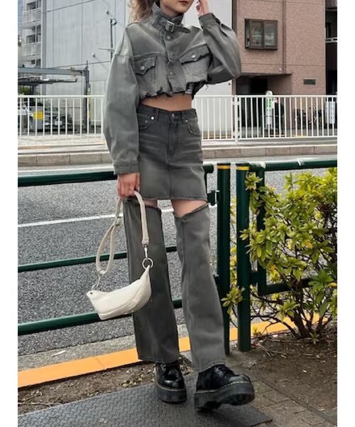 EVRIS（エヴリス）の「フリンジデザインデニムジャケット