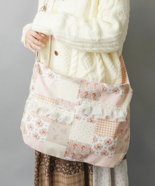 セール】持つだけで即“ネオ森ガール”☆ふわ甘パッチワークショルダー
