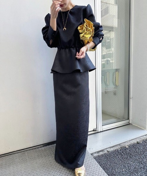 Ameri（アメリ）の「LADY LIKE PEPLUM DRESS（ドレス）」 - WEAR