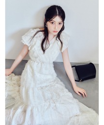 FRAY I.D（フレイアイディー）の「ストレッチレースロングワンピース