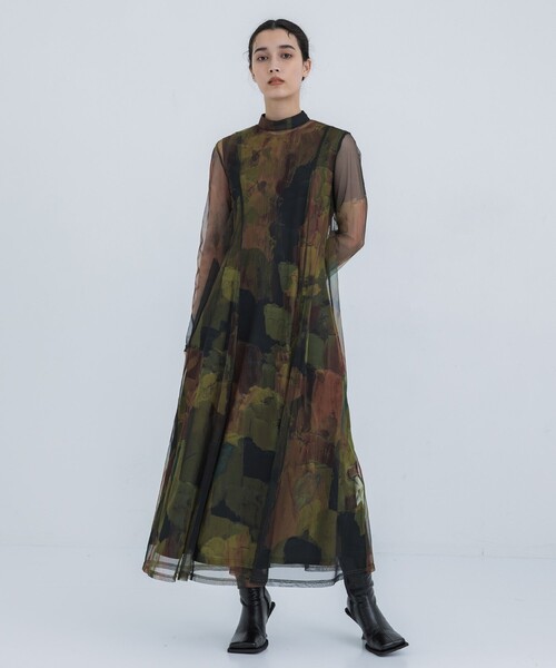 AMERI/アメリ】《STUDIOUS別注》UND GYPSUM ART DRESS/ジプシーアート