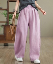 その他パンツ（ピンク/桃色系・リネン・麻）ファッション通販 - ZOZOTOWN