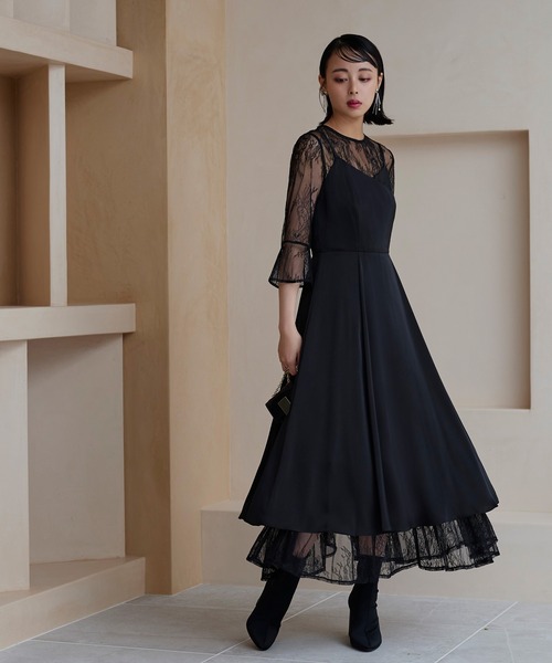 オケージョン対応/4WAY】マルチレースワンピース ドレス セットアップ