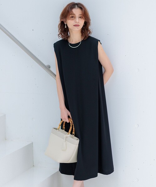 洗える】ストレッチジョーゼット ワンピース（ワンピース）｜23区