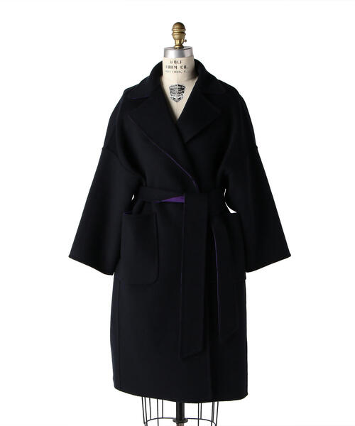 Drawer（ドゥロワー）の「Drawer ダブルフェイスリバーチェックコート