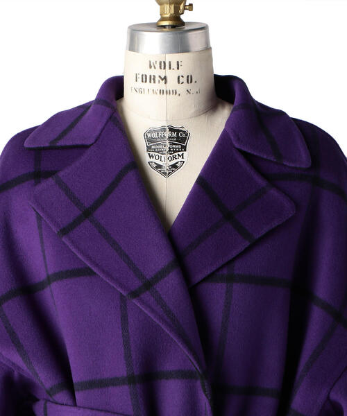 Drawer（ドゥロワー）の「Drawer ダブルフェイスリバーチェックコート