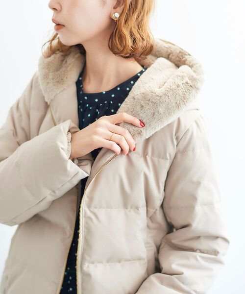 le.coeur blanc（ルクールブラン）の「ファーフードショートダウン