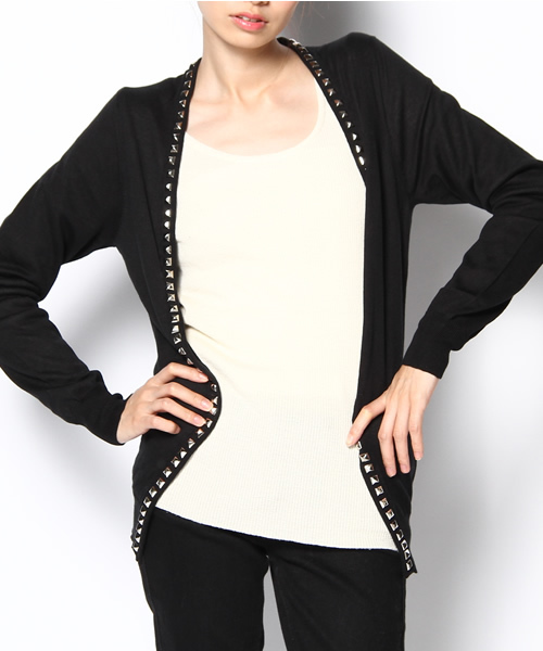 HYSTERIC GLAMOUR（ヒステリックグラマー）の「スタッズ付カーディガン