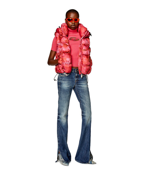 DIESEL ピンク タートルネック ニット半袖 DIESEL ☆ M-Argaret ロゴ