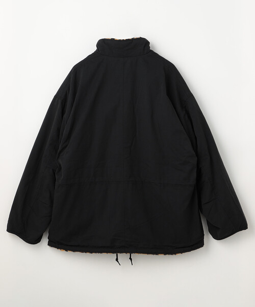 セール】ビッグシルエット スタンドネック リバーシブル ボアブルゾン