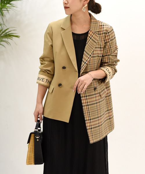 Eimee Law（エイミーロウ）の「袖口ロゴテープアシメチェック