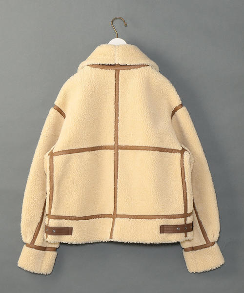 6（ロク）の「＜6(ROKU)＞FAKE MOUTON B3/ブルゾン（ミリタリー