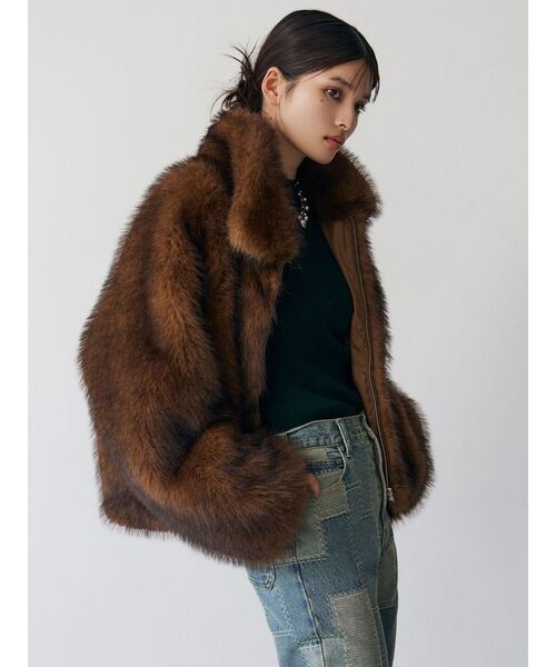 セール】MIXフェイクファーブルゾン（ブルゾン）｜MURUA（ムルーア）の