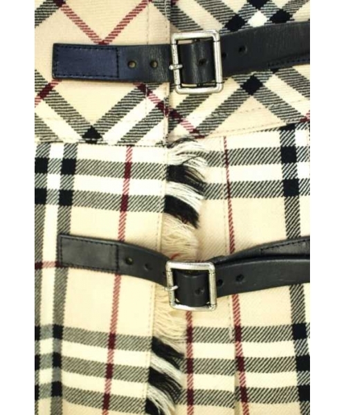 BURBERRY BLUE LABELスカート ノバチェック プリーツ ベルト BURBERRY