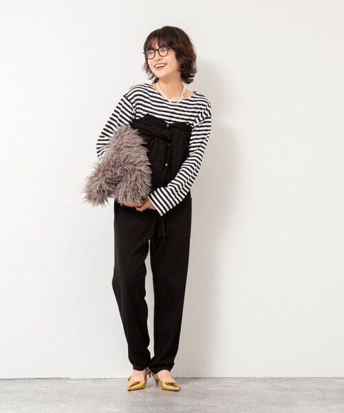 セール】《手洗い可能》《セットアップ対応》ニットオールインワン