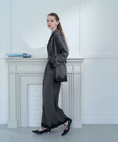 CEREMONY SET UP対応】レースデザインジャンプスーツ(HARE