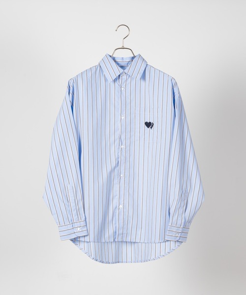 heart stripe shirts / ハートストライプシャツ（シャツ/ブラウス