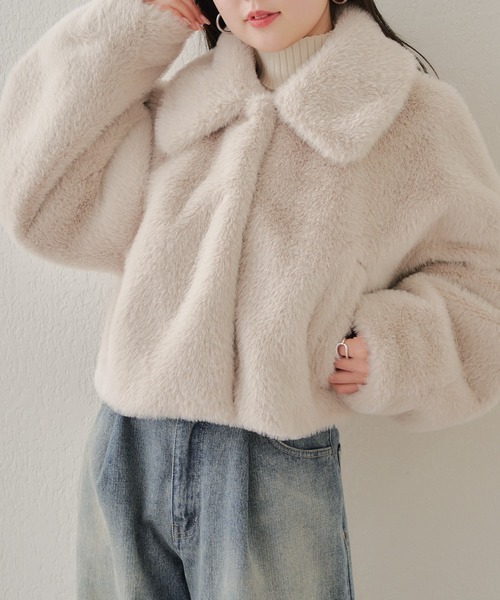 Chico（チコ）の「【2サイズ展開】ファーショートジャケット（ブルゾン