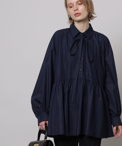 CADUNE（カデュネ）の「ボウ付きシャツチュニック（シャツ/ブラウス
