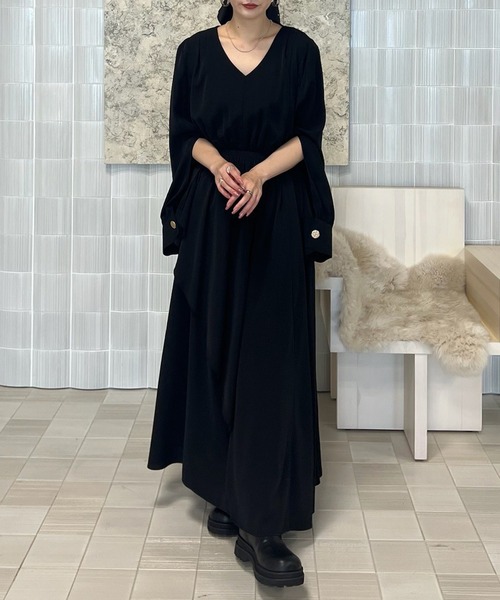 セール】＜ZOZOTOWN限定＞FLARE LAP DETAIL DRESS（ワンピース