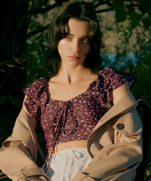 FRAY I.D（フレイアイディー）の「フリルブラウスセパレートスイム