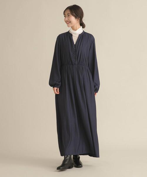 セール】『スタッフ企画』切替ギャザーフレアワンピース（ワンピース