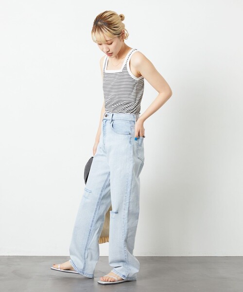 ブリーチダメージデニムサボちゃんバッグチャーム 梅乃香さん ブリーチ