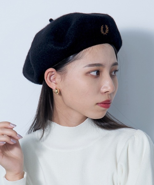 FRED PERRY】BERET フレッドペリー ワンポイントロゴ刺繍 ベレー帽