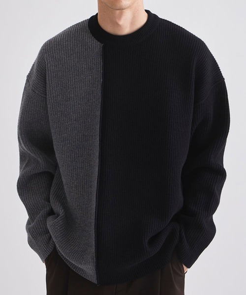CASHMERE WOOL BICOLOR KNIT（ニット/セーター）｜UNITED TOKYO