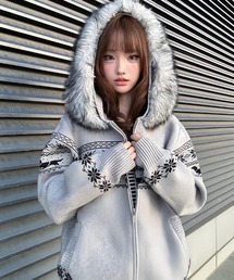 ノルディック柄ニット」に該当するカーディガン/ボレロファッション