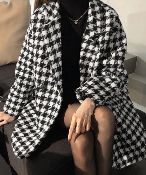 MaxMara WEEKEND LINE 千鳥格子柄 ウールコート 42 WEEKEND MAX MARA