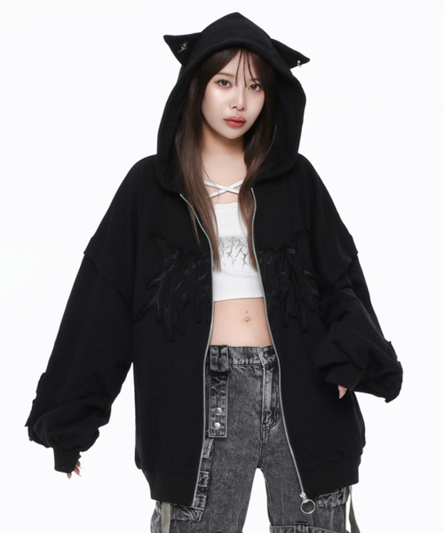 REFLEM（レフレム）の「『REFLEM/レフレム』猫耳ZIPパーカー/ジップ