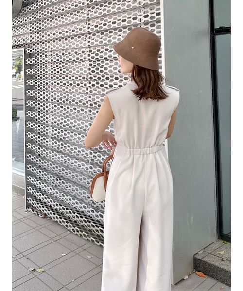 SNIDEL（スナイデル）の「トレンチディテールオールインワン（つなぎ