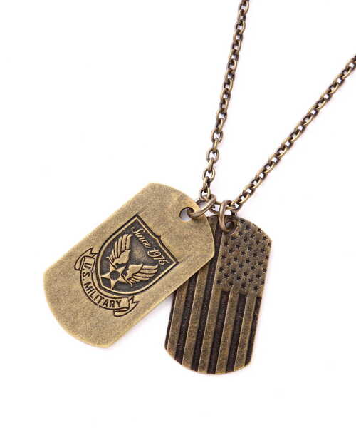 AVIREX（アヴィレックス）の「ドッグタグ ロゴ シルバー/ DOG TAG LOGO