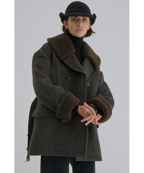 CLANE（クラネ）の「CLANE/クラネ/BOA COLLAR MILITARY COAT（その他