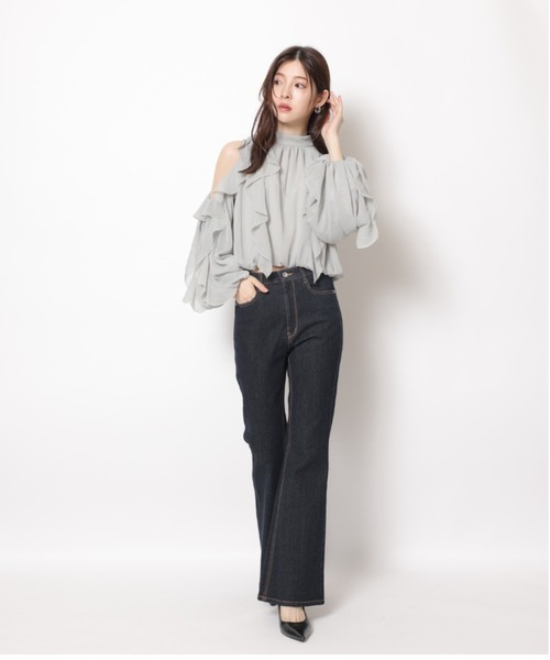 オフショルフリルシアーブラウス（シャツ/ブラウス）｜Rirandture（リ