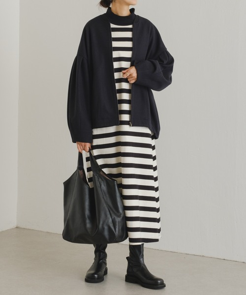 BEARDSLEY（ビアズリー）の「袖パフジップブルゾン：すぐにお届け