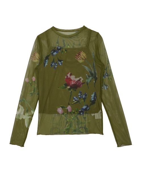 SOFIA SHEER CUT TOP（Tシャツ/カットソー）｜Ameri（アメリ）の