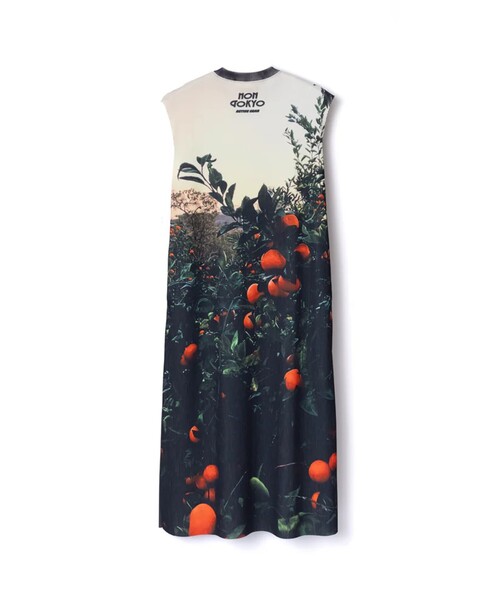 NON TOKYO/ノントーキョー】PRINT RIB NOSLEEVE ONE-PIECE/プリント