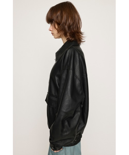 SLY（スライ）の「FAUX LEATHER ZIP UP BZ フォー レザー ジップ