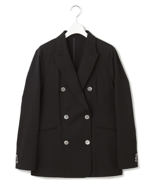 セール】【洗える】リネンレーヨンストレッチ ダブル ジャケット