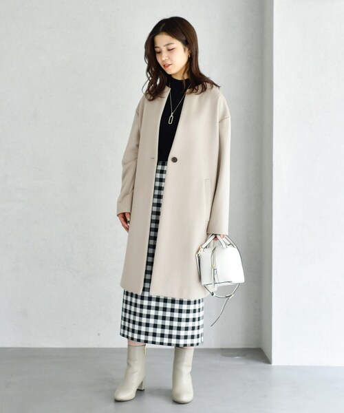 UNTITLED（アンタイトル）の「◇メイユールカシミヤ ノーカラーコート