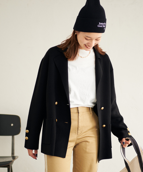 セール】ミラノリブニットジャケット（テーラードジャケット