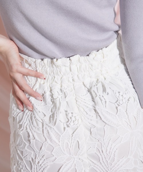 ZOZO限定】カットワークフラワーレース刺繍タイトスカート（スカート
