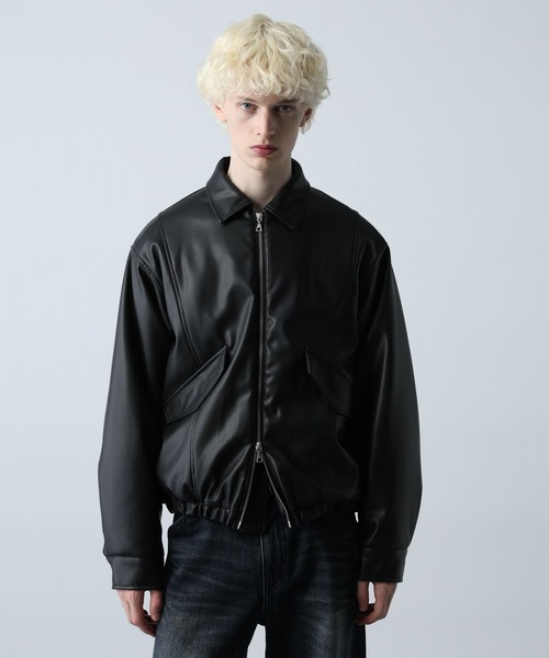 HARE（ハレ）の「エアサーマルエリファーレザーブルゾン(HARE