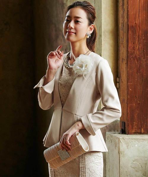 2点セット】ジャケット&レースワンピース セットアップ フォーマル