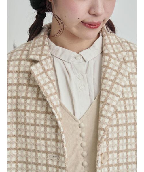 セール】【尾州ウール】フラワー柄ジャカードコート（その他アウター